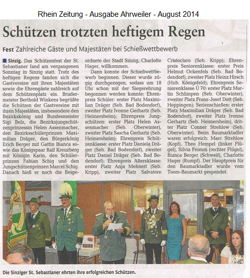 Rhein Zeitung Ausgabe Ahweiler