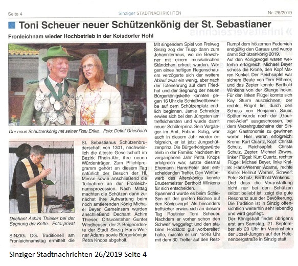 Sinziger Stadtnachrichten 26/2019